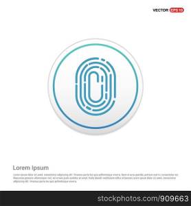 Fingerprint App icon - white circle button
