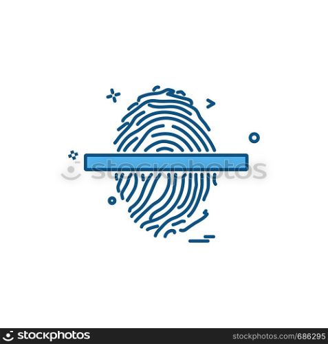 Fingerprint icon design vector