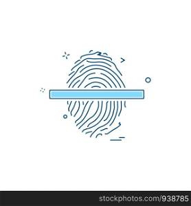 Fingerprint icon design vector