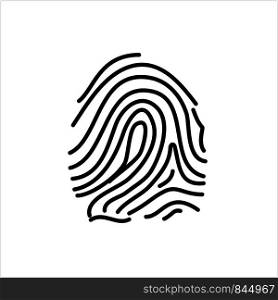 Fingerprint Icon Human Finger Print Icon Vector Art Illustration