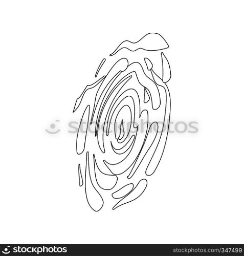 Fingerprint icon in isometric 3d style on a white background. Fingerprint icon, isometric 3d style
