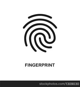 Fingerprint icon in simple style on white background. Vector EPS 10