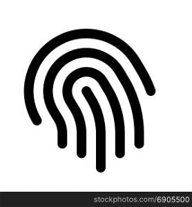 fingerprint, icon on isolated background