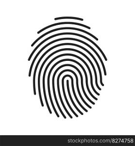 fingerprint icon Signature concept for password encryption. to protect information