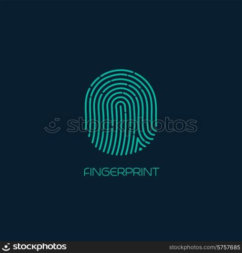 Fingerprint identification icon. Vector illustration EPS 10. Fingerprint identification icon. Vector illustration