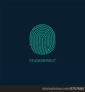 Fingerprint identification icon. Vector illustration EPS 10. Fingerprint identification icon. Vector illustration