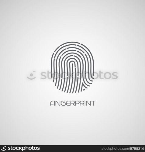 Fingerprint identification icon. Vector illustration EPS 10. Fingerprint identification icon. Vector illustration