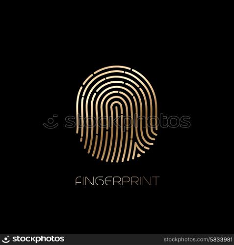 Fingerprint identification icon. Vector illustration. Fingerprint identification icon. Vector illustration EPS 10