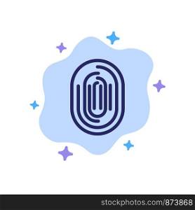 Fingerprint, Identity, Recognition, Scan, Scanner, Scanning Blue Icon on Abstract Cloud Background