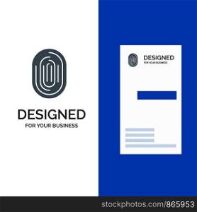 Fingerprint, Identity, Recognition, Scan, Scanner, Scanning Grey Logo Design and Business Card Template