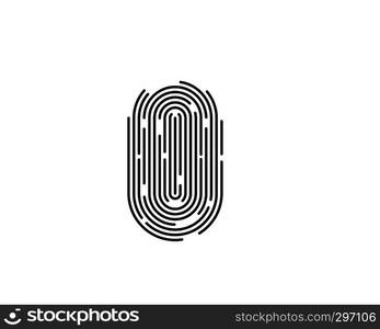 fingerprint illustration vector template design