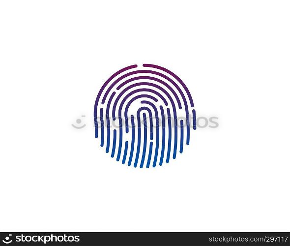 fingerprint illustration vector template design