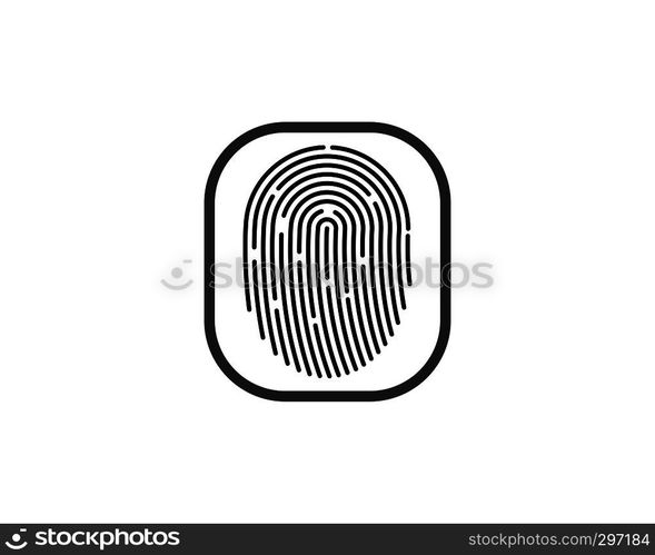 fingerprint illustration vector template design