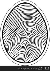 Fingerprint image finger curls capillaries,  concept identification security data storage