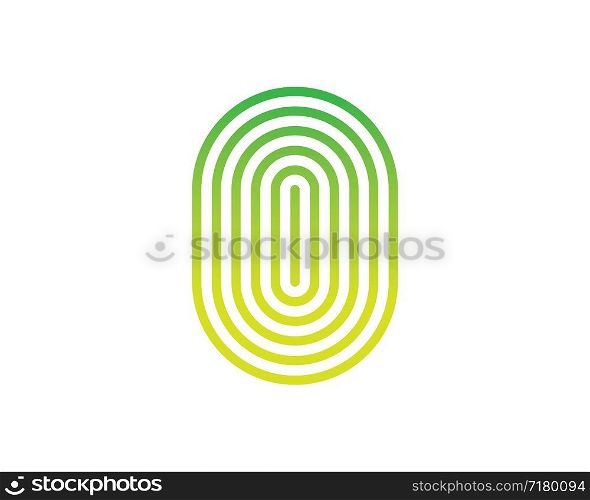fingerprint logo icon illustration vector template design