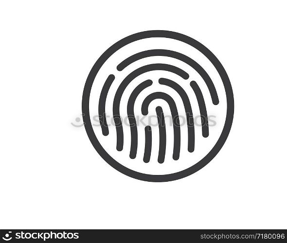 fingerprint logo icon illustration vector template design