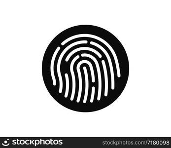 fingerprint logo icon illustration vector template design