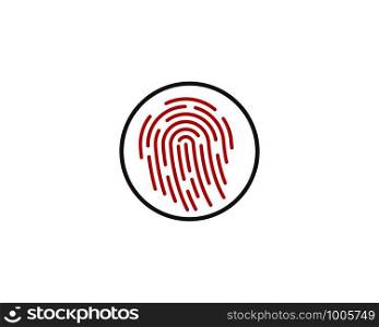 Fingerprint logo vector template