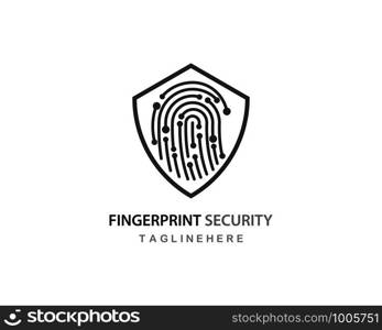 Fingerprint logo vector template