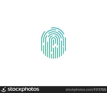 Fingerprint logo vector template
