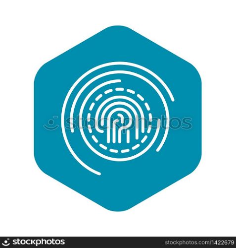 Fingerprint security icon. Outline fingerprint security vector icon for web design isolated on white background. Fingerprint security icon, outline style