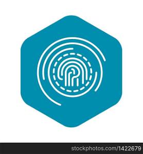 Fingerprint security icon. Outline fingerprint security vector icon for web design isolated on white background. Fingerprint security icon, outline style