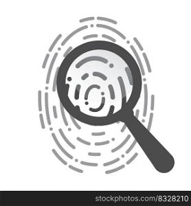 Fingerprint sign icon. Digital security authentication concept. 