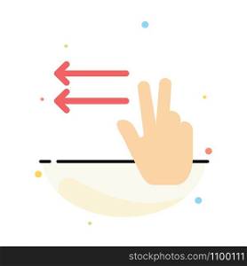 Fingers, Gesture, Lefts Abstract Flat Color Icon Template
