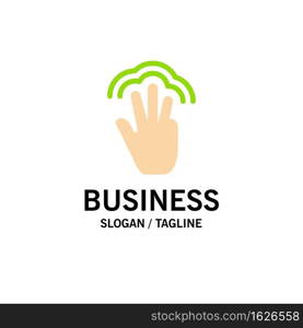 Fingers, Gestures, Hand, Interface, Multiple Touch Business Logo Template. Flat Color