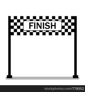 Finish banner.Symbol of championship. Successful .Racing symbol. Finish line. Flat design. EPS 10.