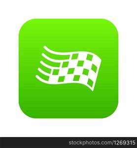 Finish flag icon green vector isolated on white background. Finish flag icon green vector