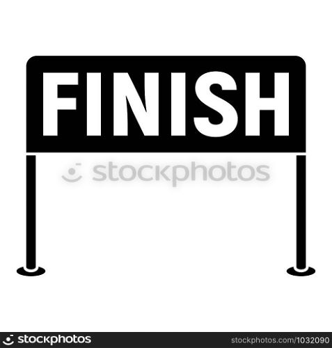 Finish race icon. Simple illustration of finish race vector icon for web design isolated on white background. Finish race icon, simple style