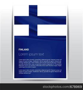 Finland flag design vector
