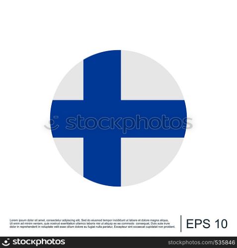 Finland Flag Icon Template