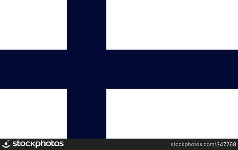 Finland flag image for any design in simple style. Finland flag image