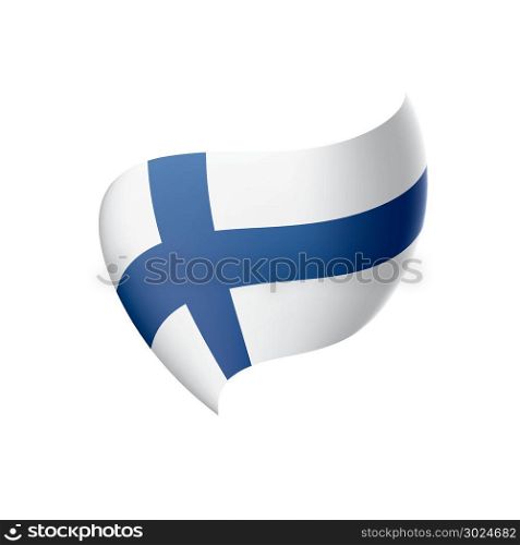 Finland flag, vector illustration. Finland flag, vector illustration on a white background