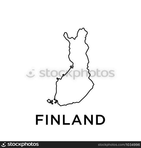 Finland map icon design trendy