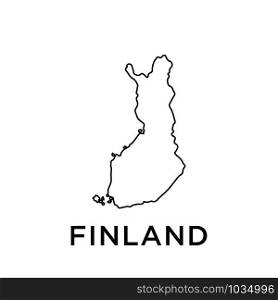 Finland map icon design trendy