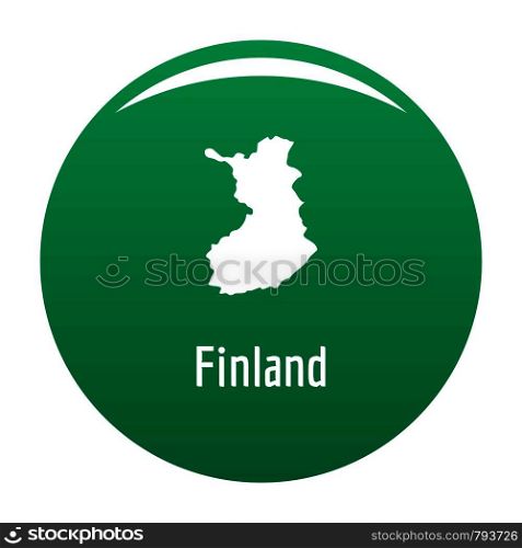 Finland map in black. Simple illustration of Finland map vector isolated on white background. Finland map in black vector simple