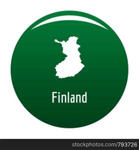 Finland map in black. Simple illustration of Finland map vector isolated on white background. Finland map in black vector simple