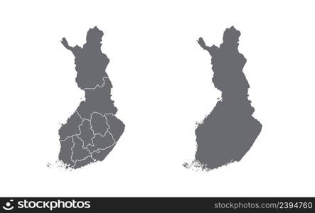 Finland map isolated on a white background. Stock vector. Finland map isolated on a white background.