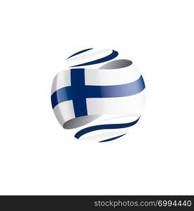 Finland national flag, vector illustration on a white background. Finland flag, vector illustration on a white background