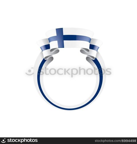 Finland national flag, vector illustration on a white background. Finland flag, vector illustration on a white background