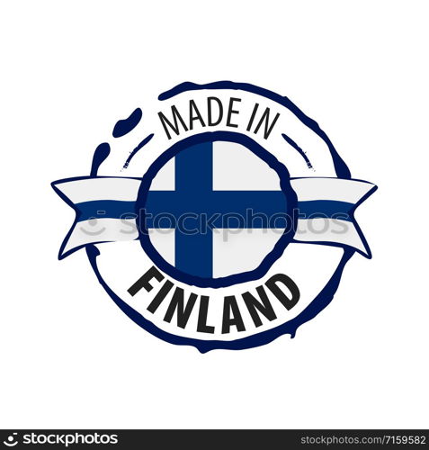 Finland national flag, vector illustration on a white background. Finland flag, vector illustration on a white background