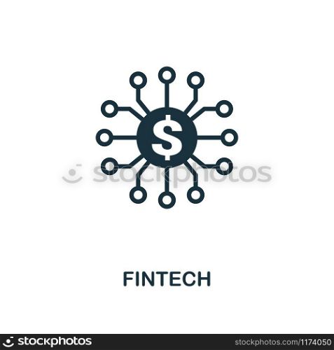 Fintech icon. Monochrome style design from fintech collection. UX and UI. Pixel perfect fintech icon. For web design, apps, software, printing usage.. Fintech icon. Monochrome style design from fintech icon collection. UI and UX. Pixel perfect fintech icon. For web design, apps, software, print usage.