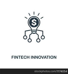 Fintech Innovation icon. Monochrome style design from fintech collection. UX and UI. Pixel perfect fintech innovation icon. For web design, apps, software, printing usage.. Fintech Innovation icon. Monochrome style design from fintech icon collection. UI and UX. Pixel perfect fintech innovation icon. For web design, apps, software, print usage.