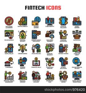 Fintech , Thin Line and Pixel Perfect Icons