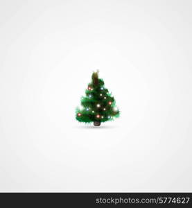 Fir tree for Christmas on white background