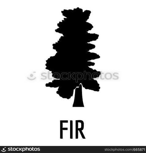 Fir tree icon. Simple illustration of fir tree vector icon for web. Fir tree icon, simple black style