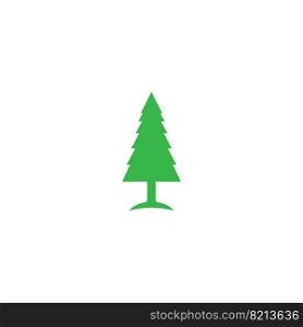 fir tree icon. vector illustration logo template